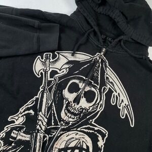 Sons of Anarchy SOA Prospect Grim Reaper Full Zip Hoodie XL Flaw